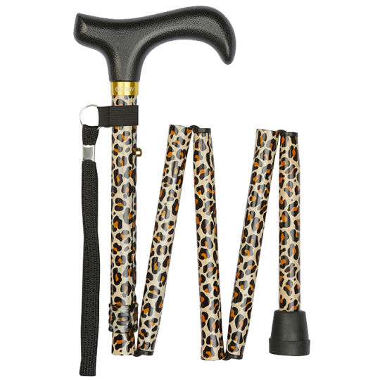 Faltbarer Gehstock Leopard