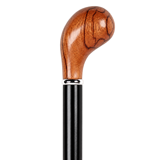 Canne de cérémonie Charles Buyers en palissandre – poignée pistolet – fond transparent
