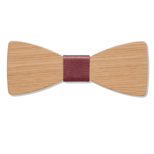Holzfliege in Schwarz mit Stoffband in Schwarz-Weiß – Eleganz und Originalität
