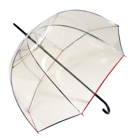 Transparenter Regenschirm im Retro-Stil – Französische Eleganz
