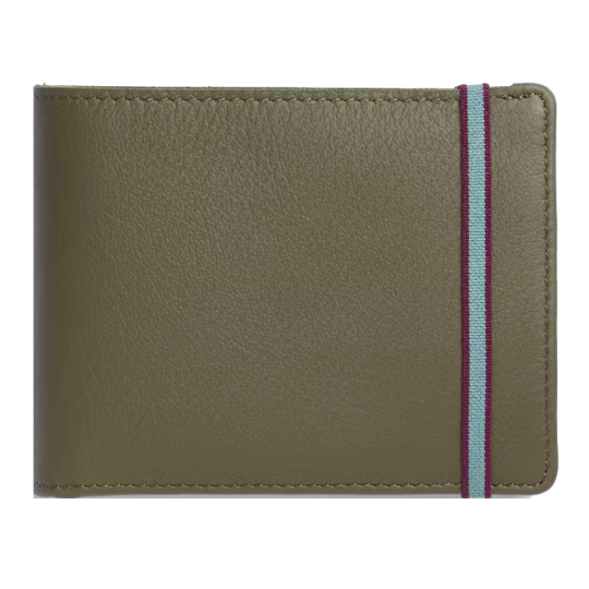 Carré Royal Portemonnaie Khaki – Taurillon Leder – Hergestellt in Frankreich
