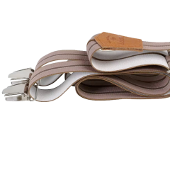 Grand Chelem Hosenträger – Eleganter Look mit braunem Leder