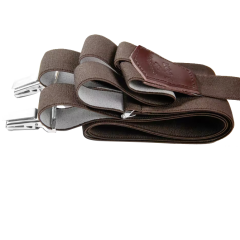 Hosenträger Marron des Champions – Braun & Leder – Les Bretelles de Léon
