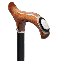 Canne avec bois et corne animal