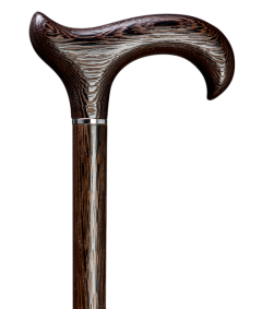 Premium Gehstock aus afrikanischem Edelholz mit L-DERBY Griff