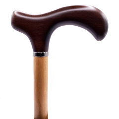 Handgefertigter Spazierstock aus Buchenholz mit MELBOURNE-Griff – Eleganz und Ergonomie


