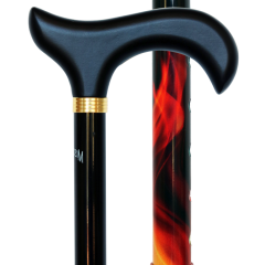 canne avec des flammes