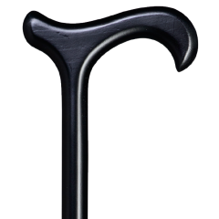 Schlichter Gehstock aus schwarzem Holz