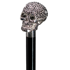 Eleganter Gehstock mit Totenkopfgriff 