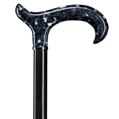 Handgefertigter Spazierstock aus Buchenholz mit Acrylgriff