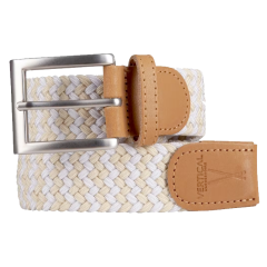 Geflochtener Gürtel Gelb Weiß