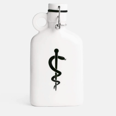 Izola Keramik-Flachmann "Medicine" – Vintage & zeitlos
