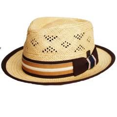 Eleganter Sommerhut aus Palmstroh für Herren