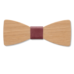 Holzfliege in Schwarz mit Stoffband in Schwarz-Weiß – Eleganz und Originalität
