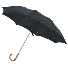Teleskopschirm mit Whangee-Bambusgriff – Kompakt & elegant

