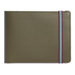 Carré Royal Portemonnaie Khaki – Taurillon Leder – Hergestellt in Frankreich
