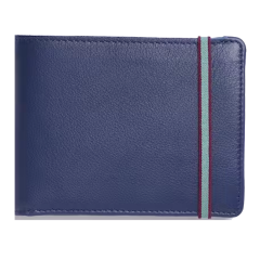 Carré Royal Portemonnaie Marine – Taurillon Leder – Hergestellt in Frankreich
