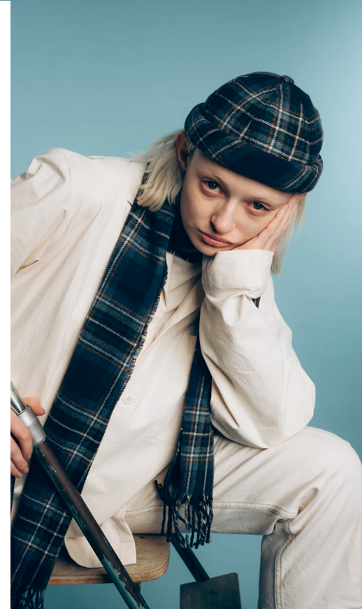 TARTAN Schal Béton Ciré aus Lammwolle