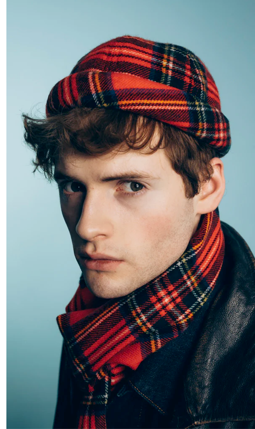 TARTAN Schal Béton Ciré aus Lammwolle