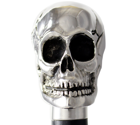 Gehstock mit Totenkopfgriff