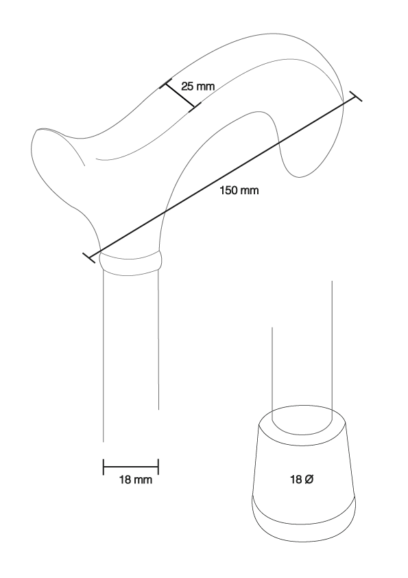 Gehstock aus afrikanischem Edelholz